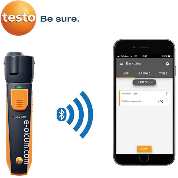 Testo 0560 1805 Bluetooth Kızılötesi Termometre