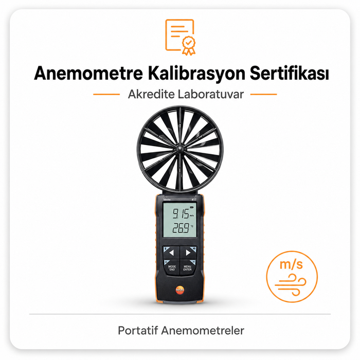 Anemometre kalibrasyon sertifikası