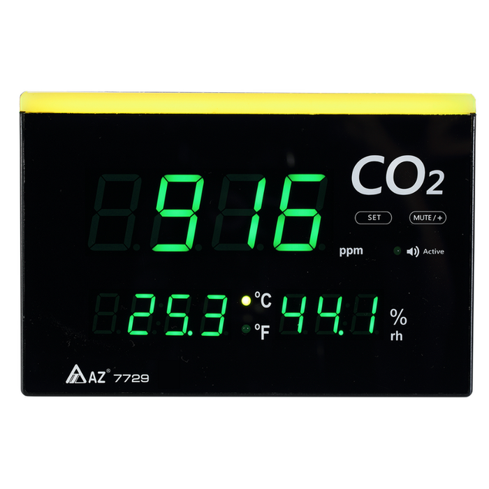 AZ 7729 büyük ekranlı CO2 sıcaklık ve nem ölçüm cihazı ürün görünümü 2