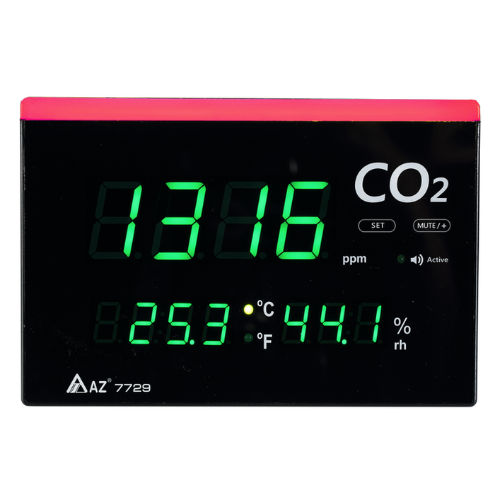AZ 7729 büyük ekranlı CO2 sıcaklık ve nem ölçüm cihazı ürün görünümü 3