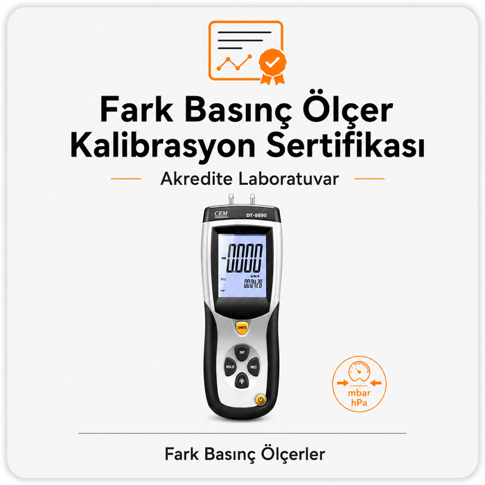 Fark basınç ölçer kalibrasyon sertifikası