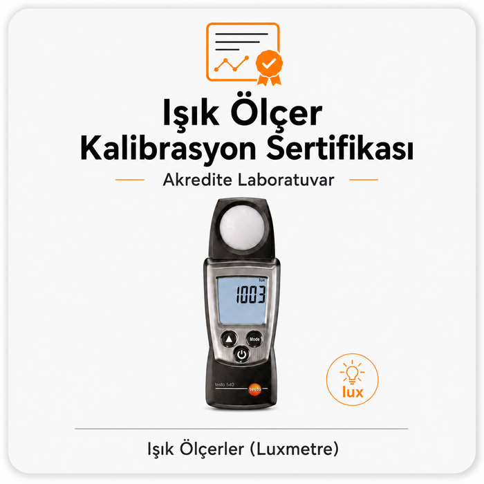 Işık ölçer kalibrasyon sertifikası