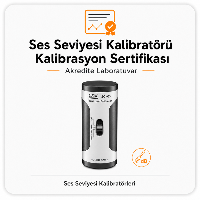 Ses Seviyesi Kalibratörü Kalibrasyon Sertifikası