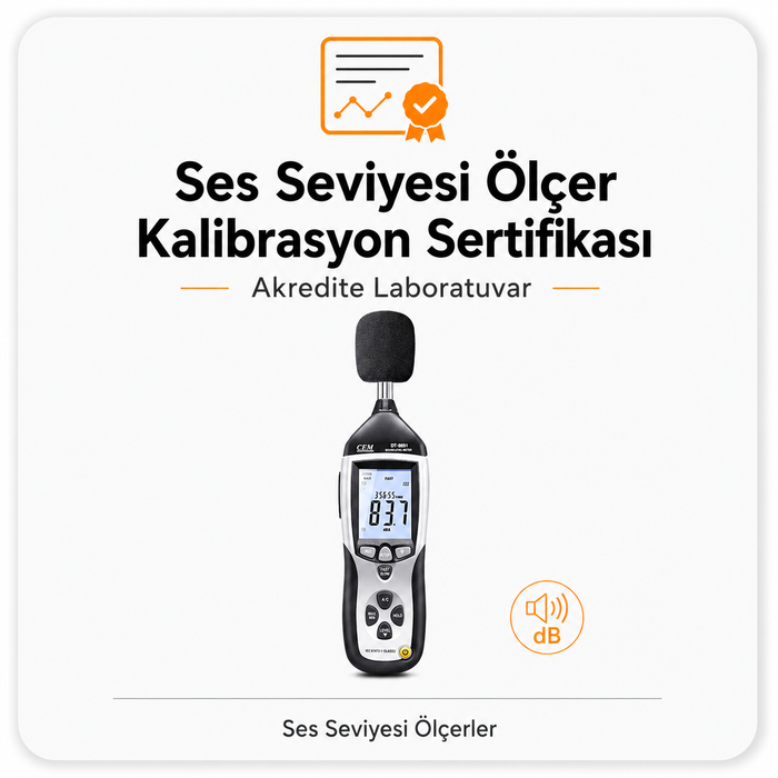 Ses seviyesi ölçer kalibrasyon sertifikası