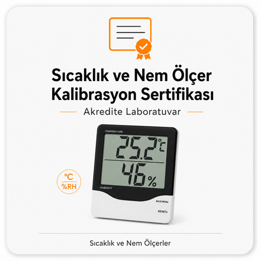 Sıcaklık ve nem ölçer kalibrasyon sertifikası