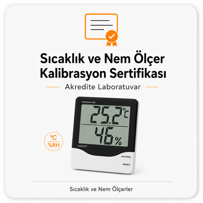 Sıcaklık ve nem ölçer kalibrasyon sertifikası