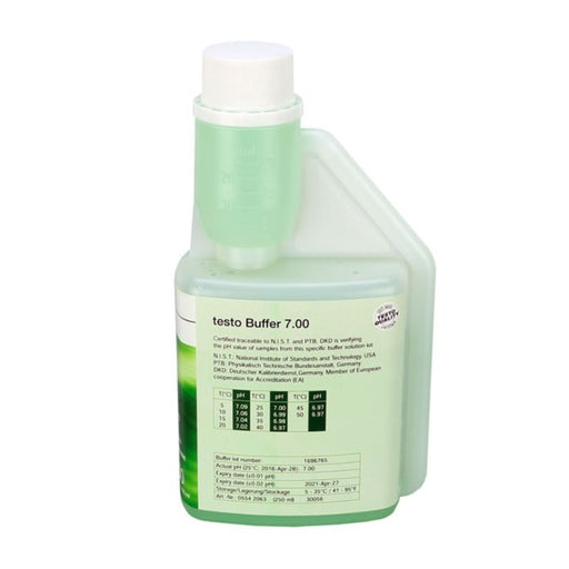 Testo 0554 2063 pH 7,00 tampon çözeltinin 250 ml dozaj şişesi