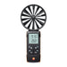 Testo 417 akıllı hava hızı ve debi ölçerin 100 mm pervaneli ön görünümü