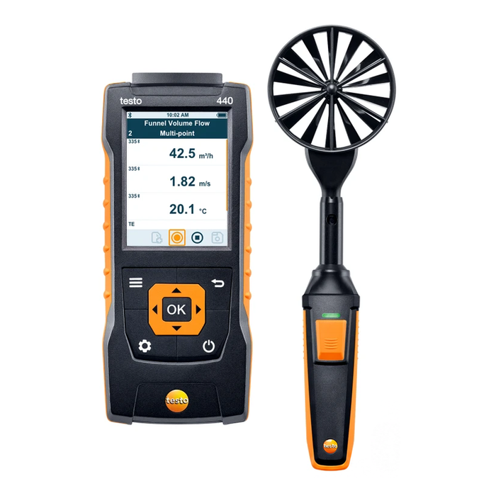Testo 440 Bluetooth’lu 100 mm Pervaneli Anemometre Seti