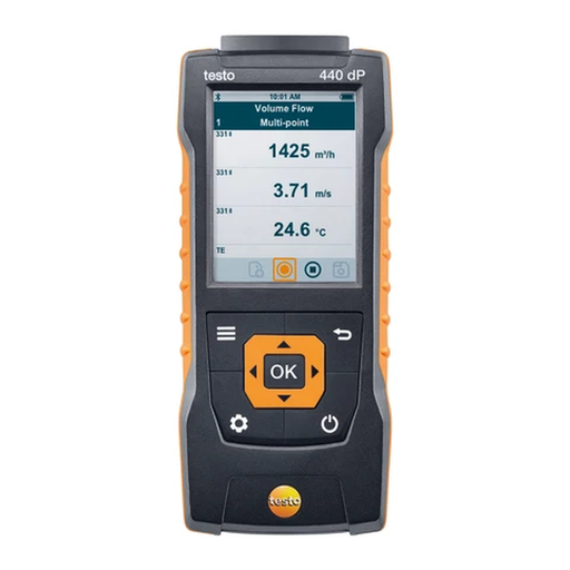 Testo 440 dP Fark Basınç ve Hava Hızı Ölçüm Cihazı
