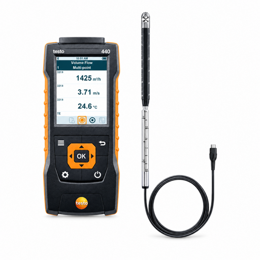Testo 440 Teleskobik Mini Pervaneli Anemometre Seti