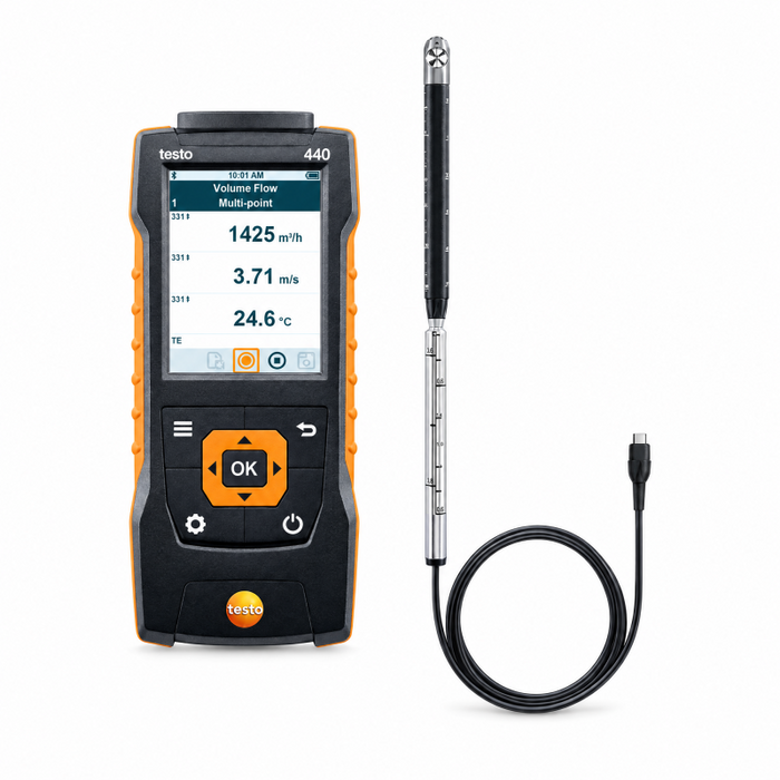 Testo 440 Teleskobik Mini Pervaneli Anemometre Seti