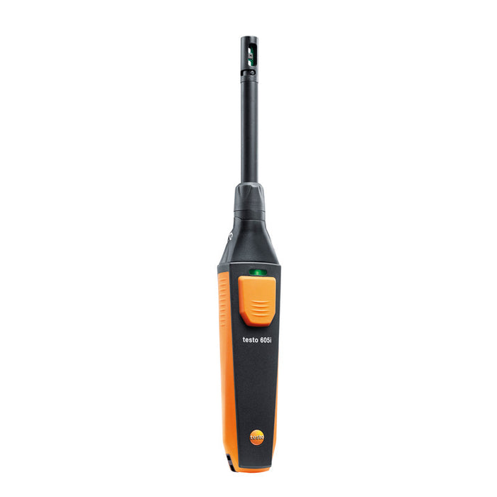 Testo 605i termohigrometre açılı ön görünüm